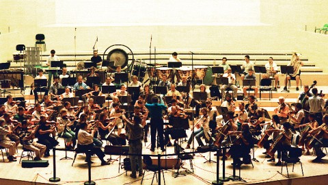 Conductor Jorge Mester and the Barcelona Symphony-National Orchestra of Catalonia.