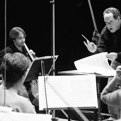 Kenneth Kiesler and members of the University of Michigan Symphony Orchestra