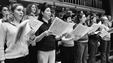 Members of the University of Michigan Opera Chorus