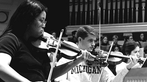 Members of the University of Michigan Symphony Orchestra and Opera Chorus